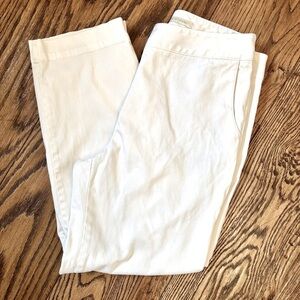 J Jill White Crop Dress Pant Cotton